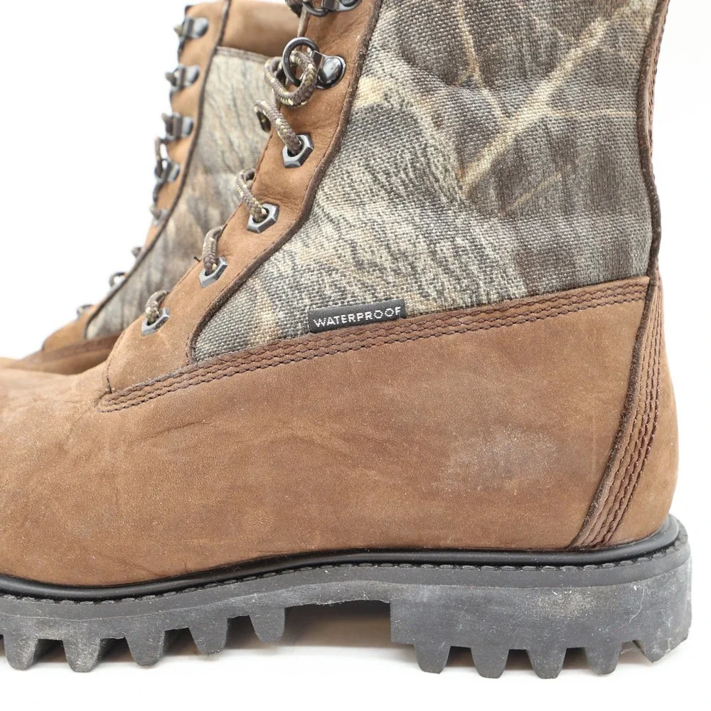 Browning 30300 Hunting Boots Mens 8 Coffee Camo Leather Waterproof New
